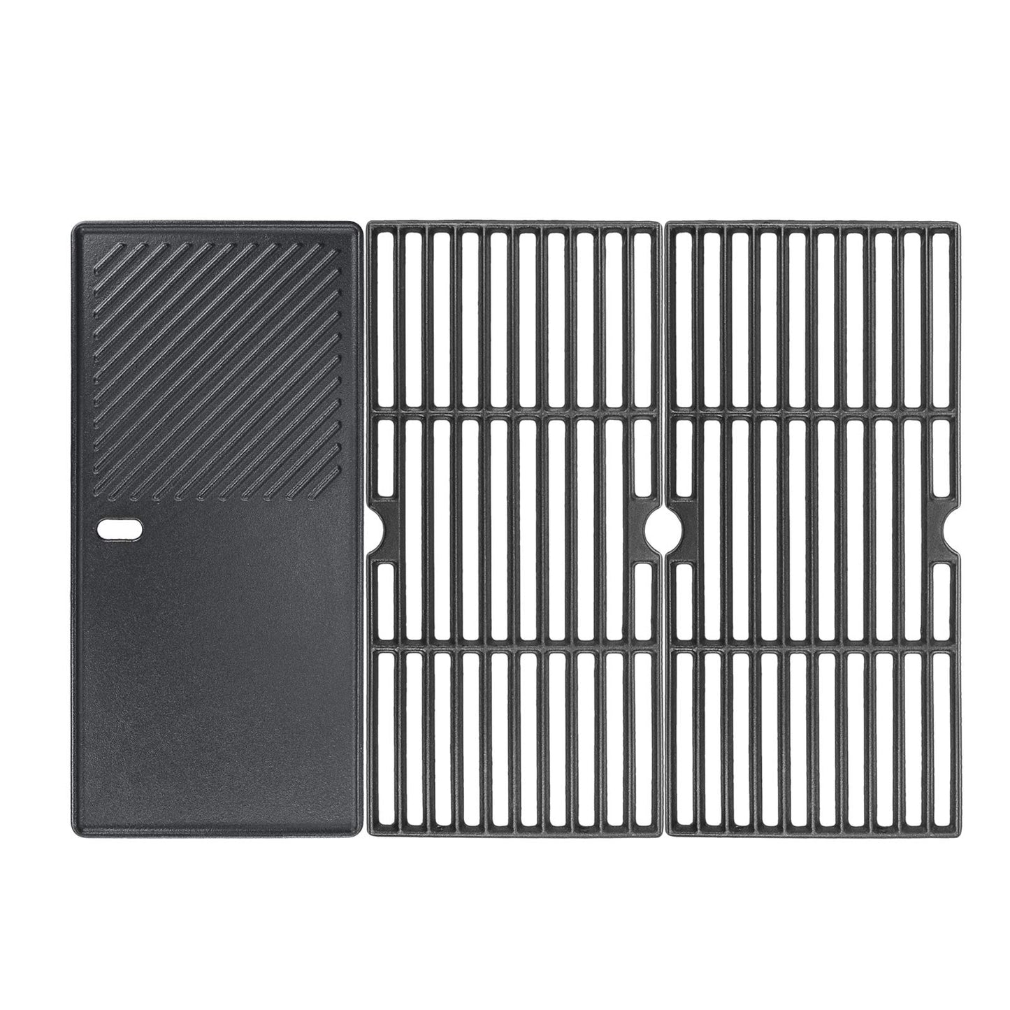 GFTIME 43 x 62.5cm Cast Iron Grill Grates & Grill Plate Griddle for Enders Boston 3, Enders Monroe Pro 3, Charbroil, Kenmore, Landmann, Broil King Gas