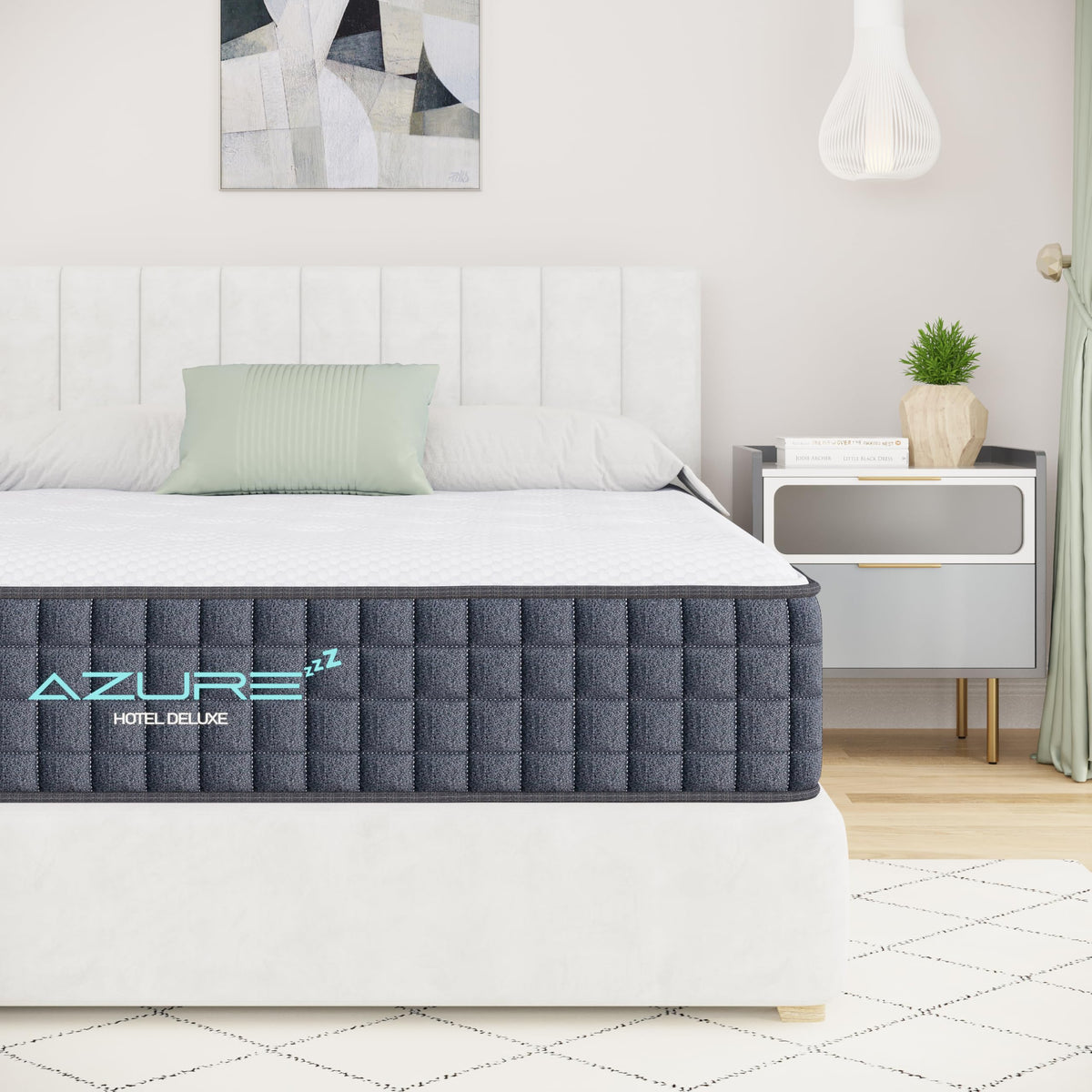 Azure Single Mattress, 3FT Single Hybrid, 10 Inch Breathable Memory Foam, Medium Firm, Individual Pocket Springs, 100 Night Trial