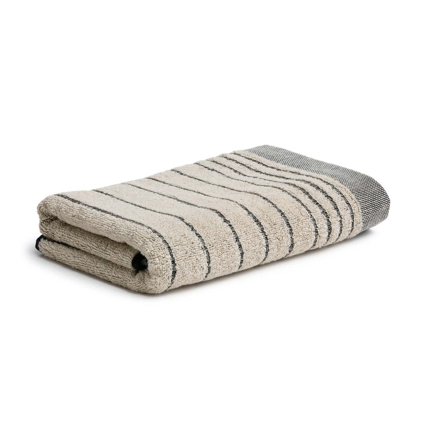 m?ve Hand Towel, Nature/Black, 50 x 100 cm