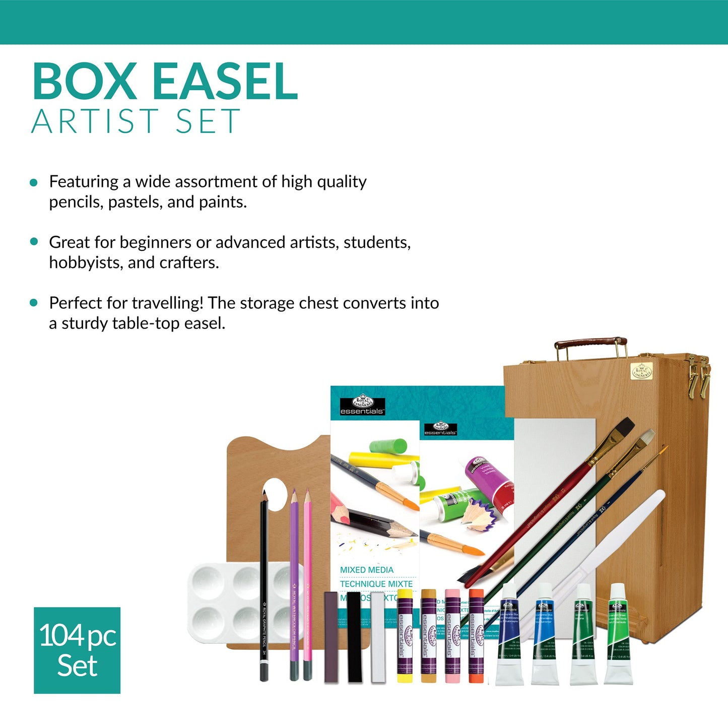 Royal & Langnickel All Media Easel Artist Set (104 Piece)