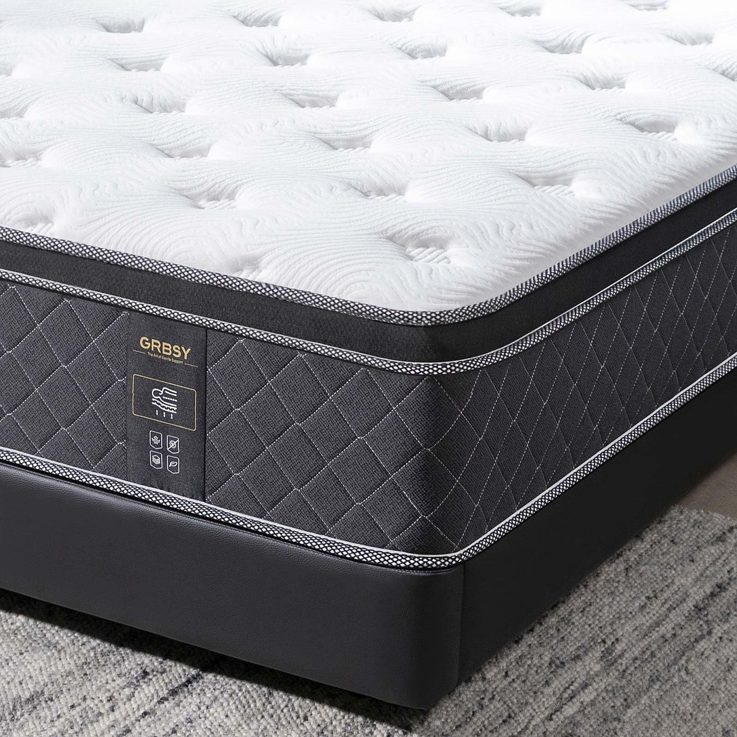 Grbsy Single Mattress 3FT 10.2 Inch Memory Foam & Individual Pocket Spring