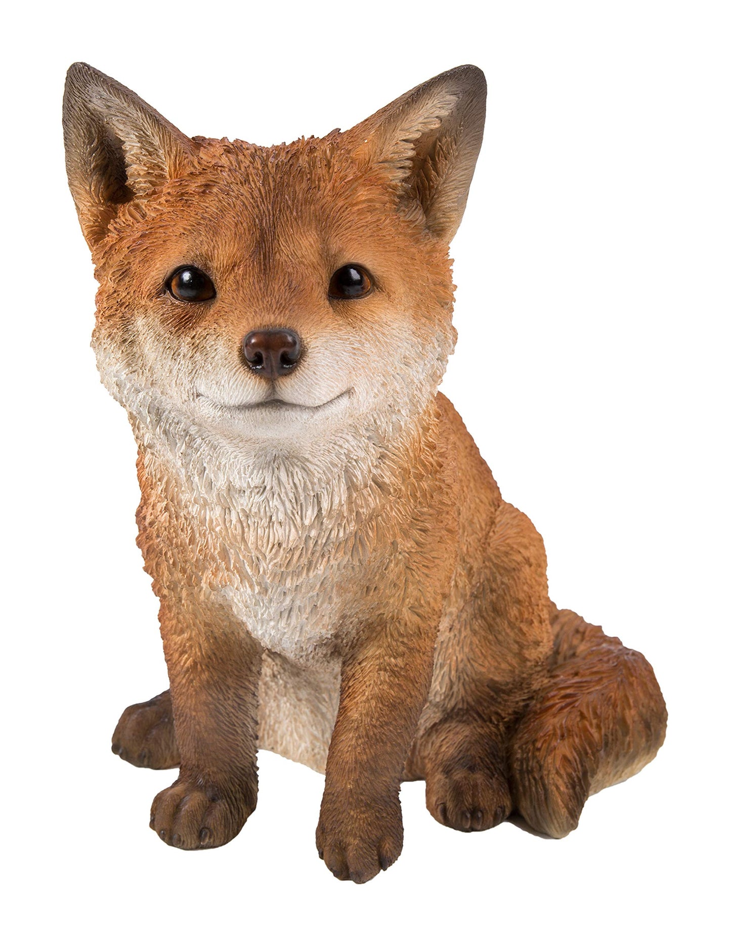 Vivid Arts - Real Life Woodland Sitting Fox Cub Home or Garden Decoration (XRL-FCB4-D)