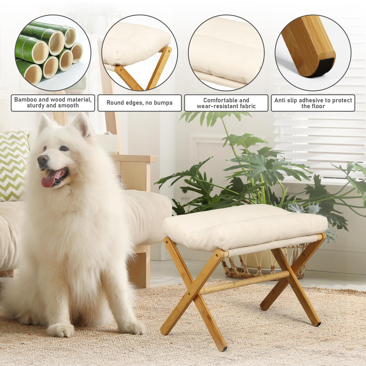 Nisorpa Foldable Foot Stool Footrest Foot Rest Leg Rest Ottoman for Sofa Ottomans