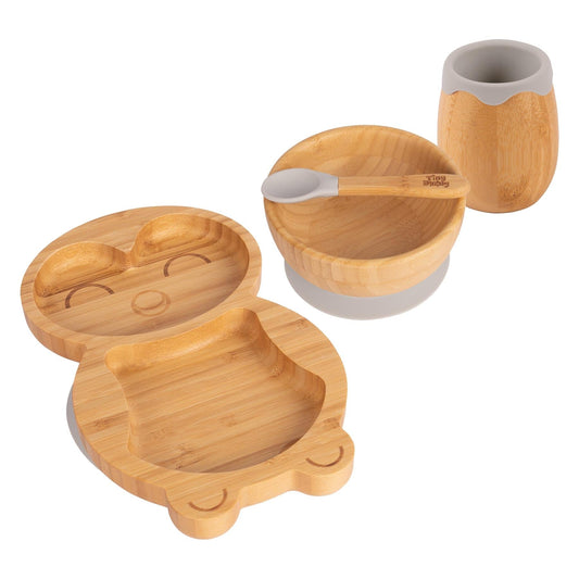 4pc Pickles the Penguin Bamboo Suction toddler, child and Baby Feeding Set