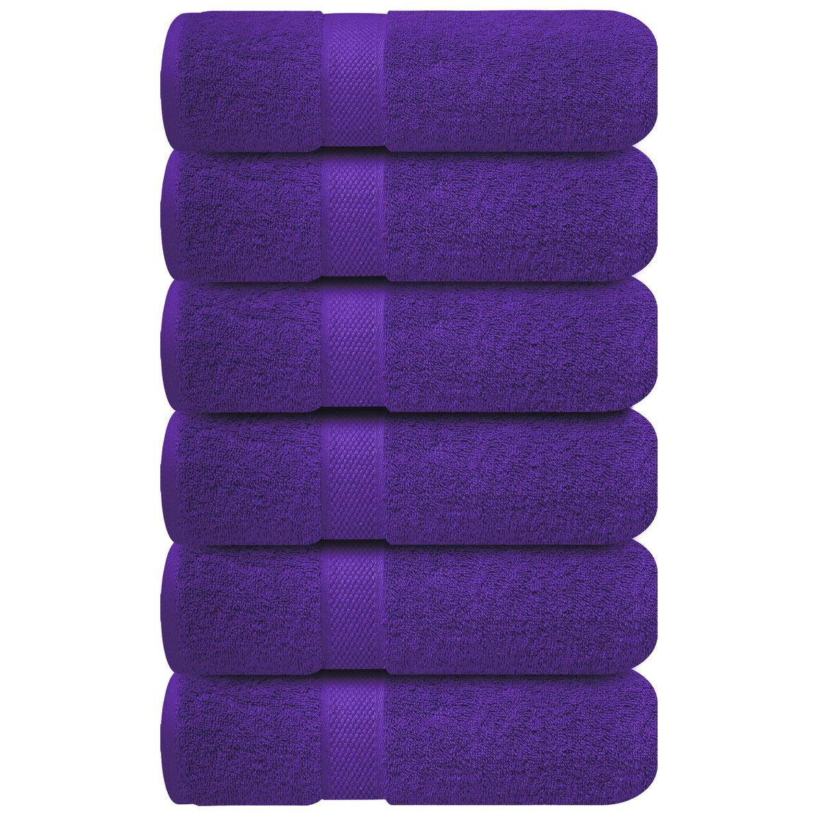 Infinitee Xclusives Premium Hand Towels 6-Pack (40 x 72 cm) ? 100% Cotton, Super Absorbent, Quick-Dry Towels for Bathroom, Hotel, Salon & Gym Use