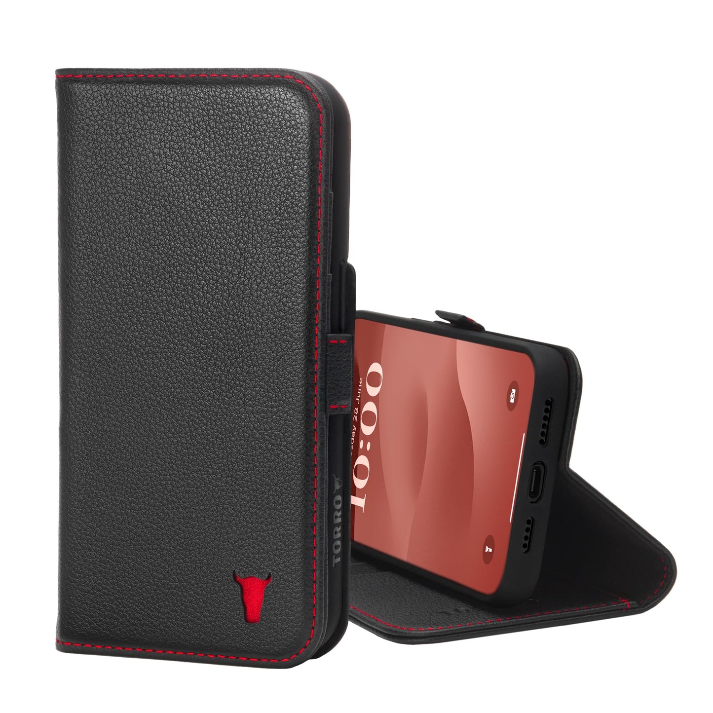 TORRO Leather Case Compatible with iPhone 15 Pro Max ? Premium Leather Wallet Case with Kickstand and Card Slots (Compatible with Official MagSafe