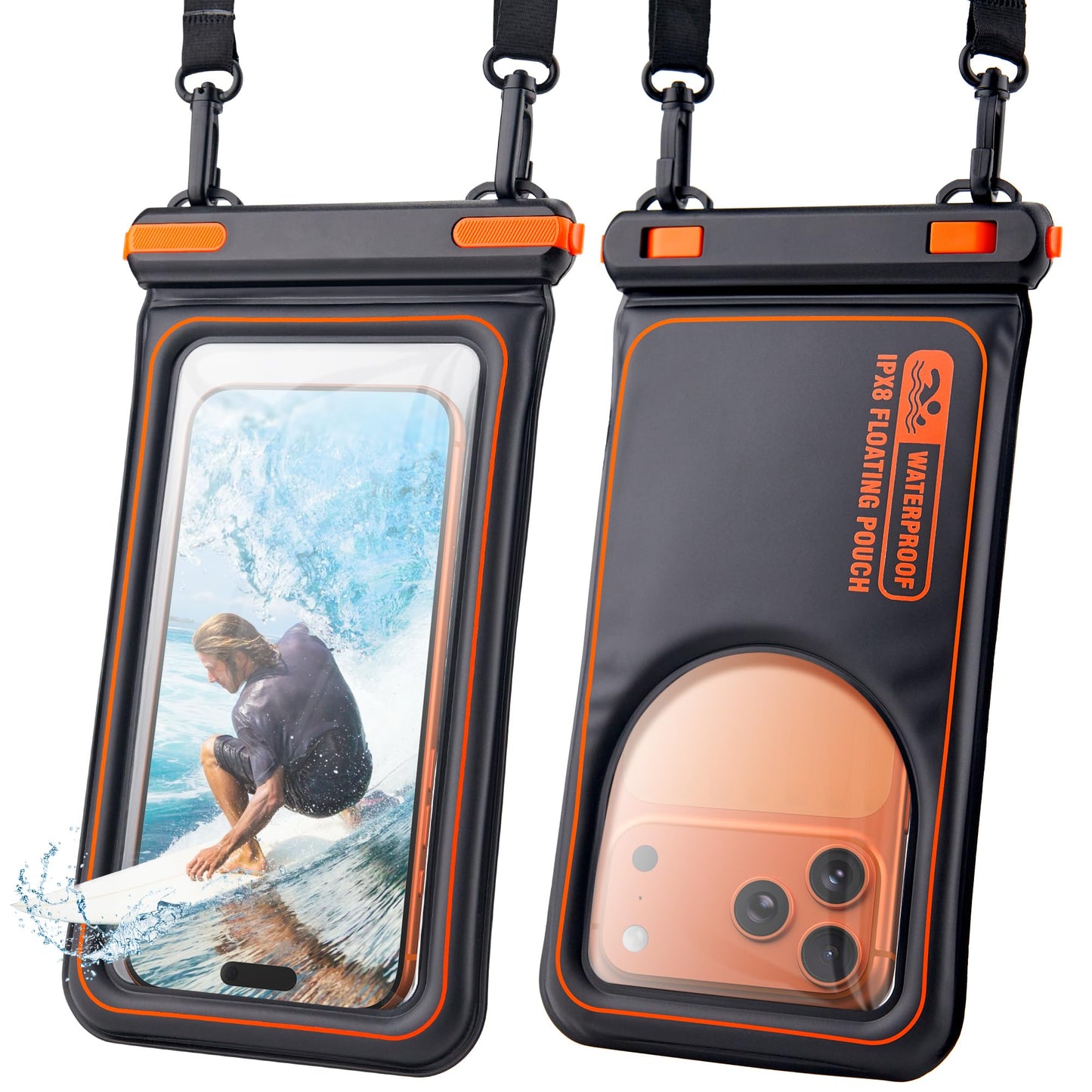 citymore Universal Waterproof Phone Pouch,IP68 Waterproof Floating Phone Case,Cell Phone Dry Bag for Beach, Protector for iPhone 17 16 15 14 13 12 11