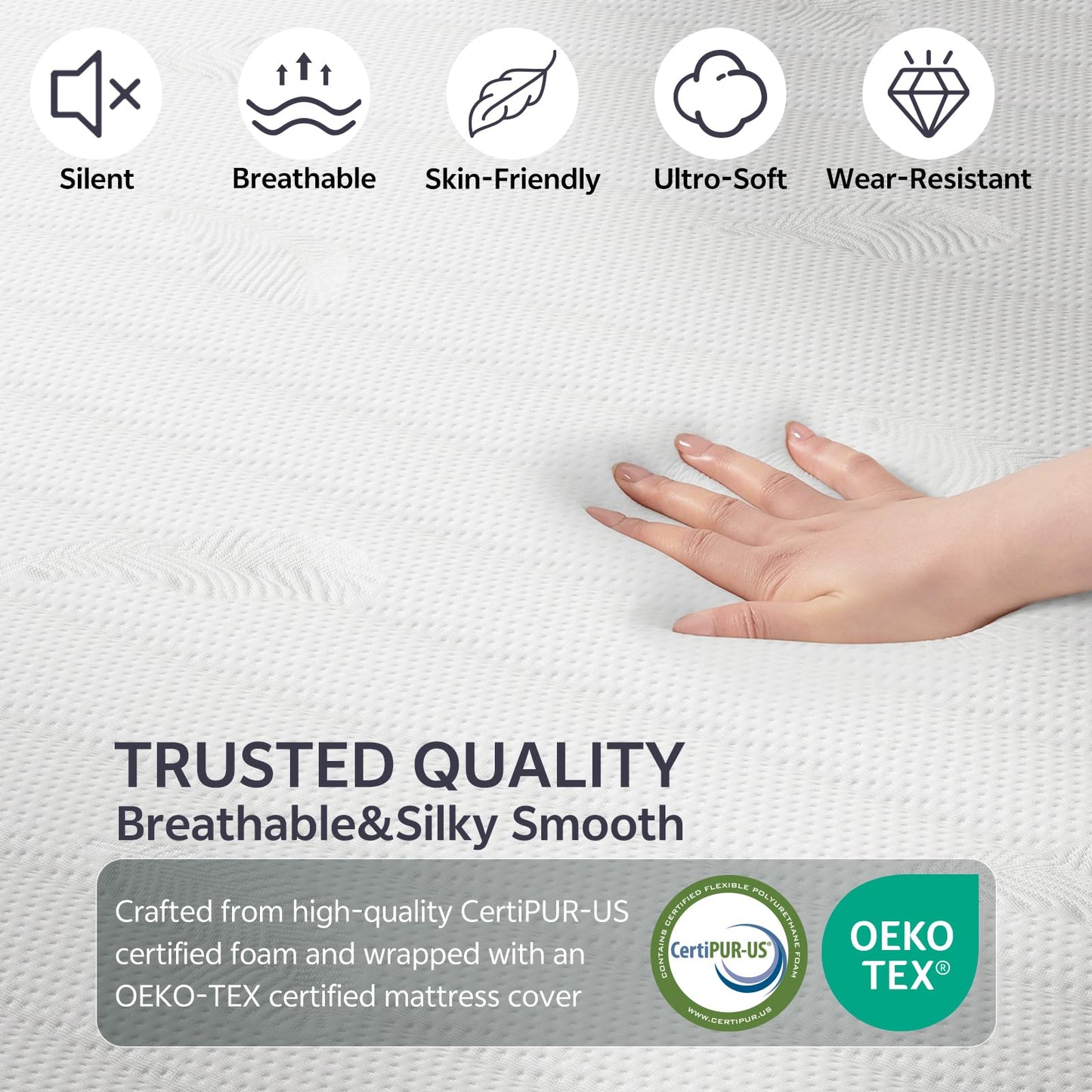 Matoresu 25CM Small Double Mattress – The Innerspring Hybrid Memory Foam Bed in a Box for Ultimate Support and Pressure Relief，Small Double Size