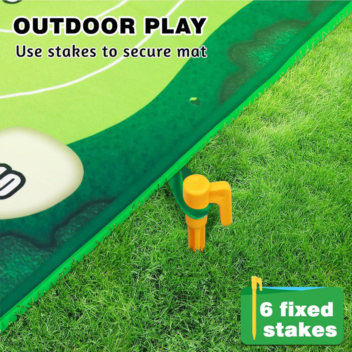 Portable Indoor/Outdoor Golf Game Set with Chipping Golf Play Mat, Hitting Mats, and Golf Training Aid Equipment for Home Backyard Practice - Includes