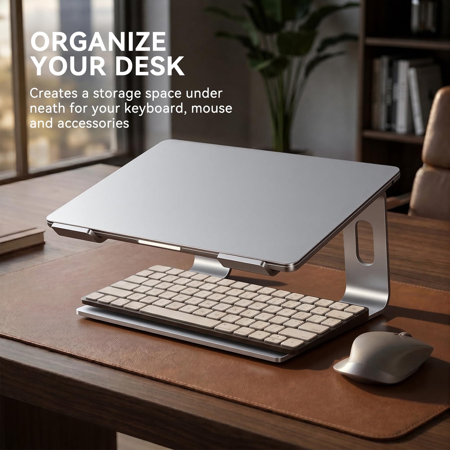 SOUNDANCE Aluminum Laptop Stand for Desk Compatible with Mac MacBook Pro Air Apple Notebook