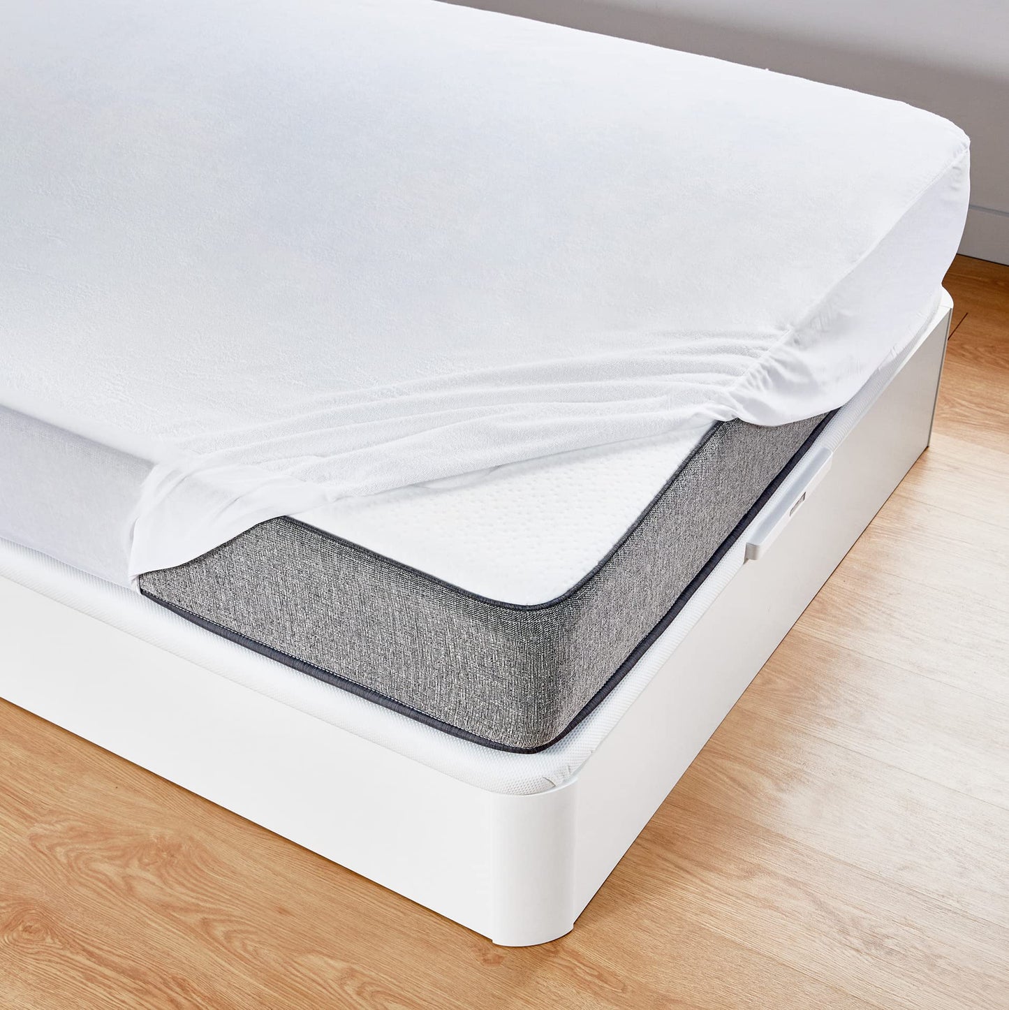 Pikolin Home PP05 Waterproof and Breathable Terry Mattress Protector 100% Cotton, white, 90 x 190/200 cm