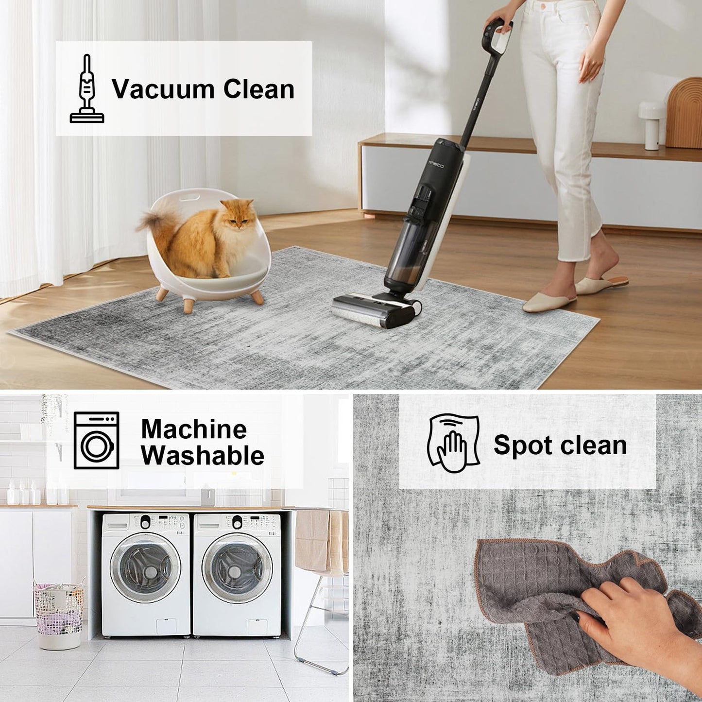 Office Chair Mat 90 x 120 cm, Floor Protector for Office Chair, Anti-Slip