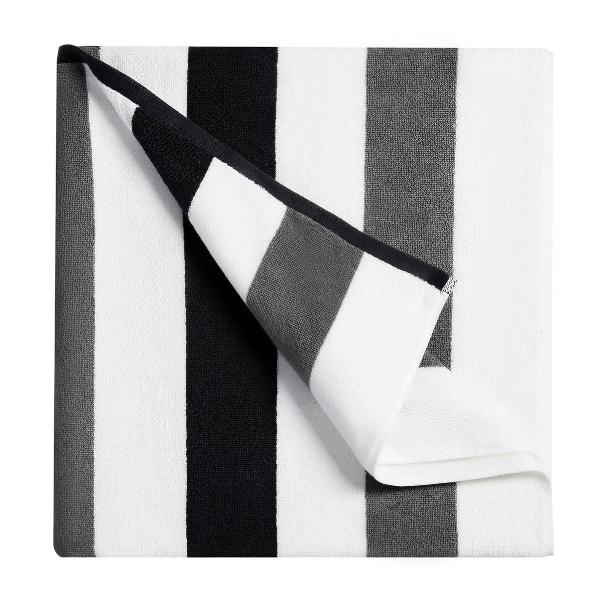 Bornbay Cotton Oversized Beach Towel - Extra Large 40"X70" Plush Thick Mens Beach Towel, XL Fluffy Stripe Gray Pool Towels for Adults Mens Women