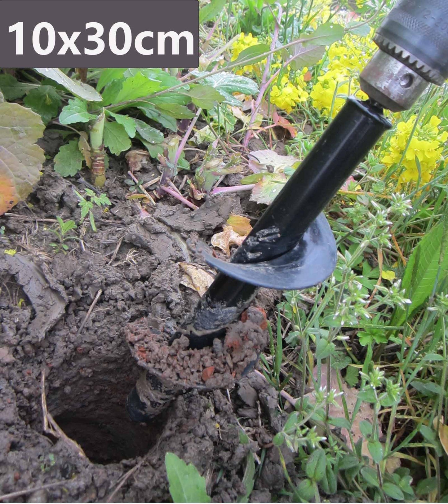 SYITCUN 5 Set Auger Drill Bit for Planting,Heavy Duty Garden Auger Spiral Drill Bit Bulb Planter Tool for Planting Bedding Plants,Universal for