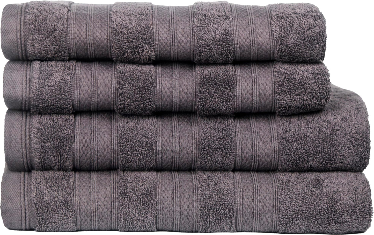 MELLUVA Large Bath Towels | Set of 4 | 100% Turkish Cotton | Highly Absorbent 600GSM | Soft Plush Luxury Towel Set | 2 Bath Towels 2 Hand Towels