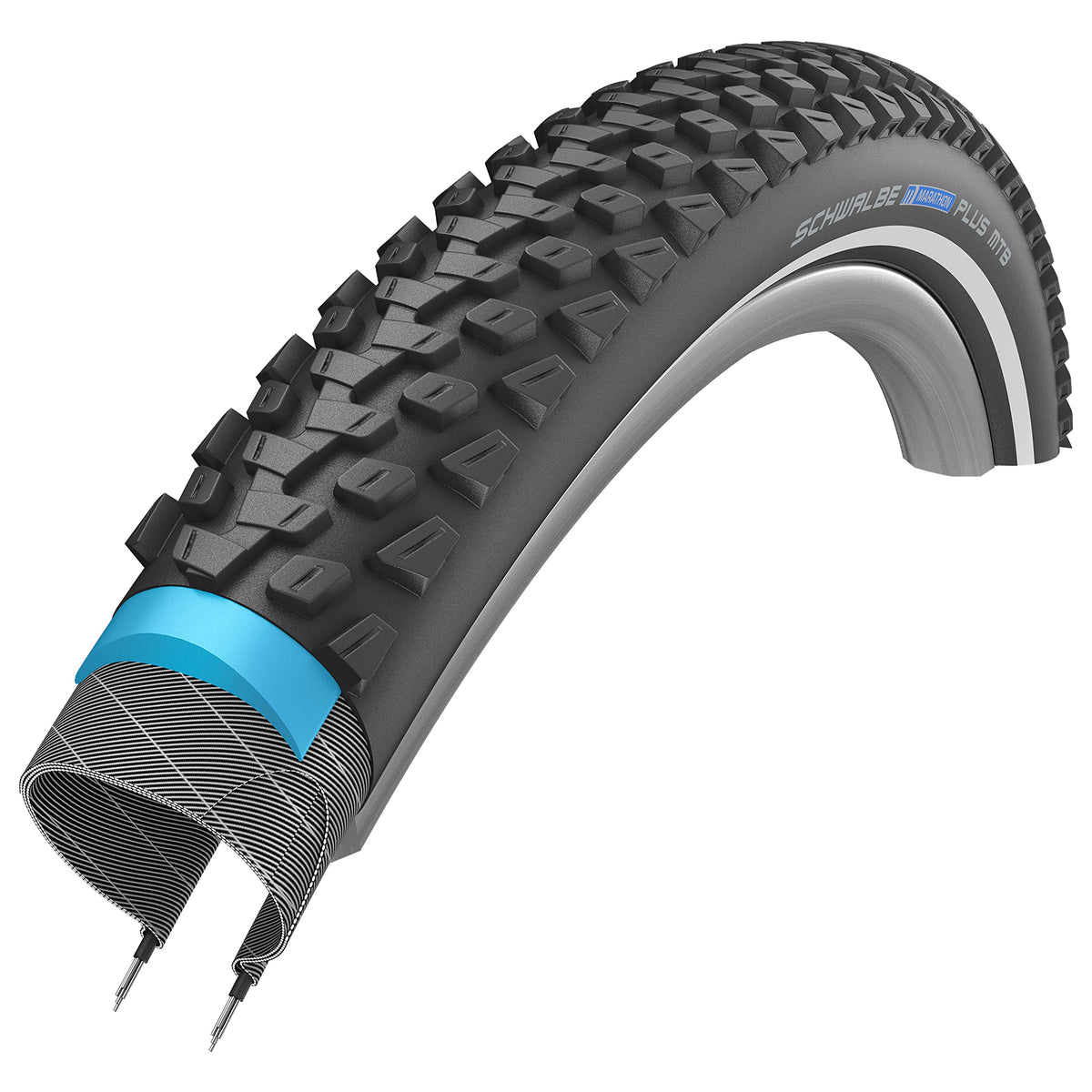 Schwalbe 318379 - tire marathon plus mtb 27.5x2.25/650b s-guard hs485 twinskin perfor.dual rigida
