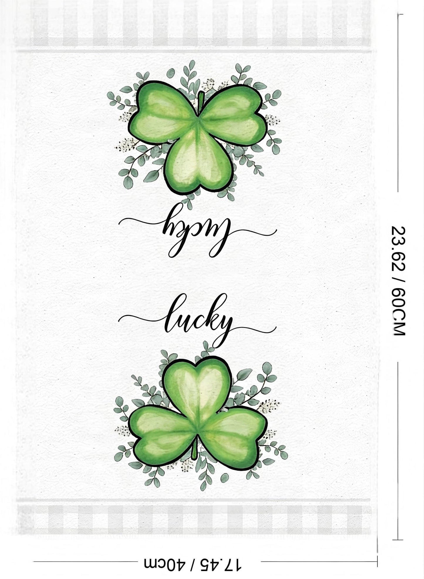 Riewy 2Pcs St Patricks Day Decorations Tea Towel,40x60CM Green and White Shamrock Eucalyptus St Patricks Day Kitchen Towels Dish Towel Multi-Purpose