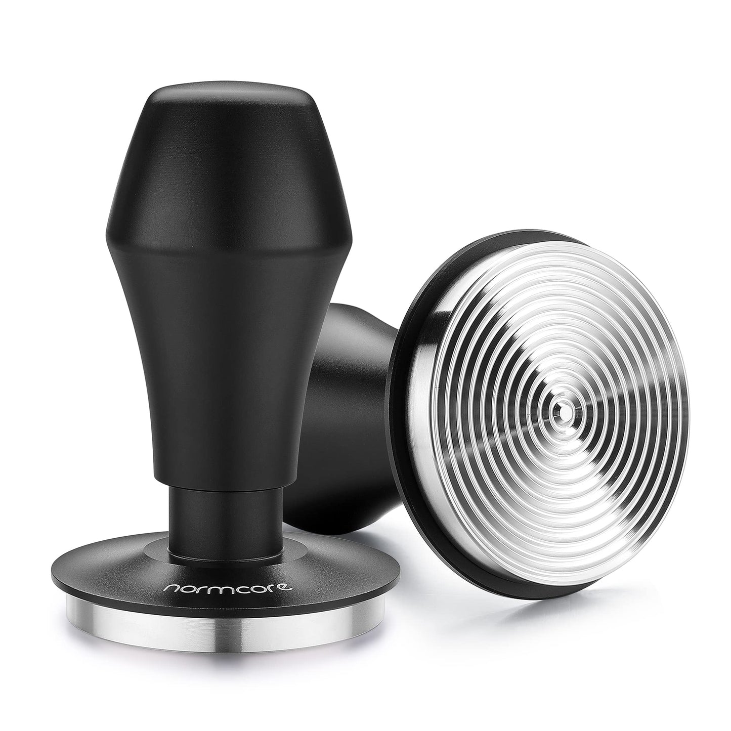 Normcore 58.5mm Espresso Coffee Tamper V4 - Spring Loaded Tamper with Stainless Steel Ripple Base - 15lb / 25lb / 30lbs Replacement Springs - Anodized