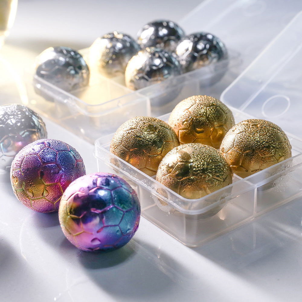 Food Contact Stainless Steel Ice Hockey Football Round Ice Grains Whiskey Ice Tart Metal Quick-Freezing Ball Beer Ice Cubes