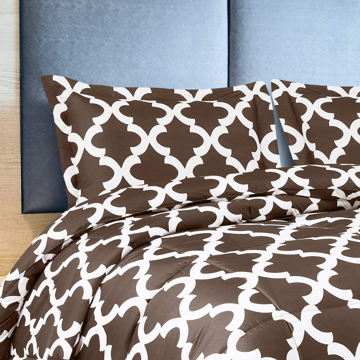 ComfyWell King Size Duvet - Printed Comforter Bedspreads, Coverlets & Sets, 2 Pillowcases Warm and Anti Allergy All Season Coverless Duvet, Throws For