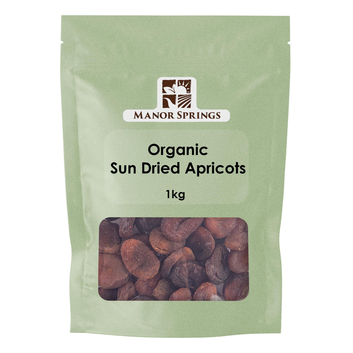 Organic Sun Dried Apricots 1kg by Manor Springs Organic
