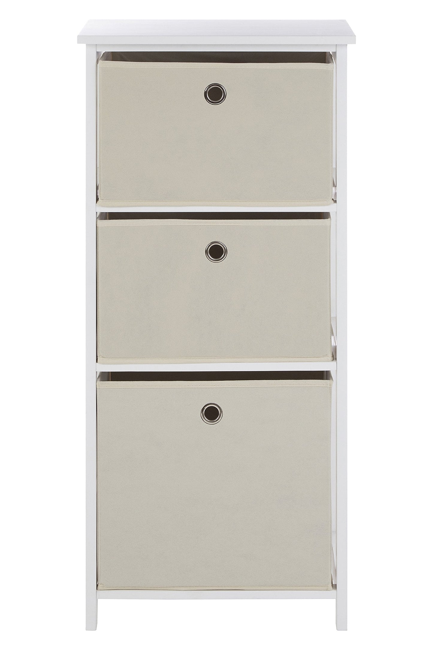 Premier Lindo Cabinet, 3 Fabric Drawers, Natural