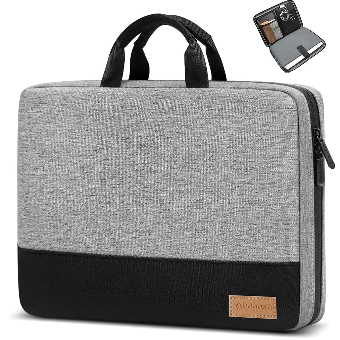 Bagasin Laptop Sleeve Case, 15 15.6 16 inch TSA Laptop Sleeve Water Resistant with 4-layer Protection, Computer Carrying Bag Compatible with MacBook,