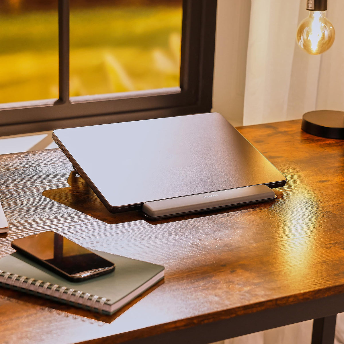styletech Laptop Riser Stand, Super Durable with Wrist Support, Increased Airflow and Anodised Finish (Black)