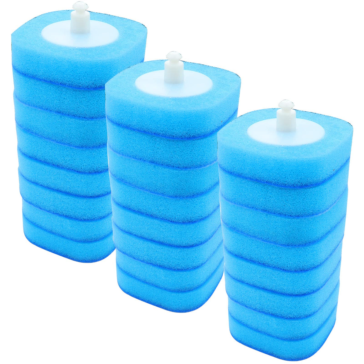 Roellgs 24pcs Disposable Toilet Brush Replacement Head, Toilet Stick Disposable Brush Head, Toilet Stick Disposable Replacement Head?replacement