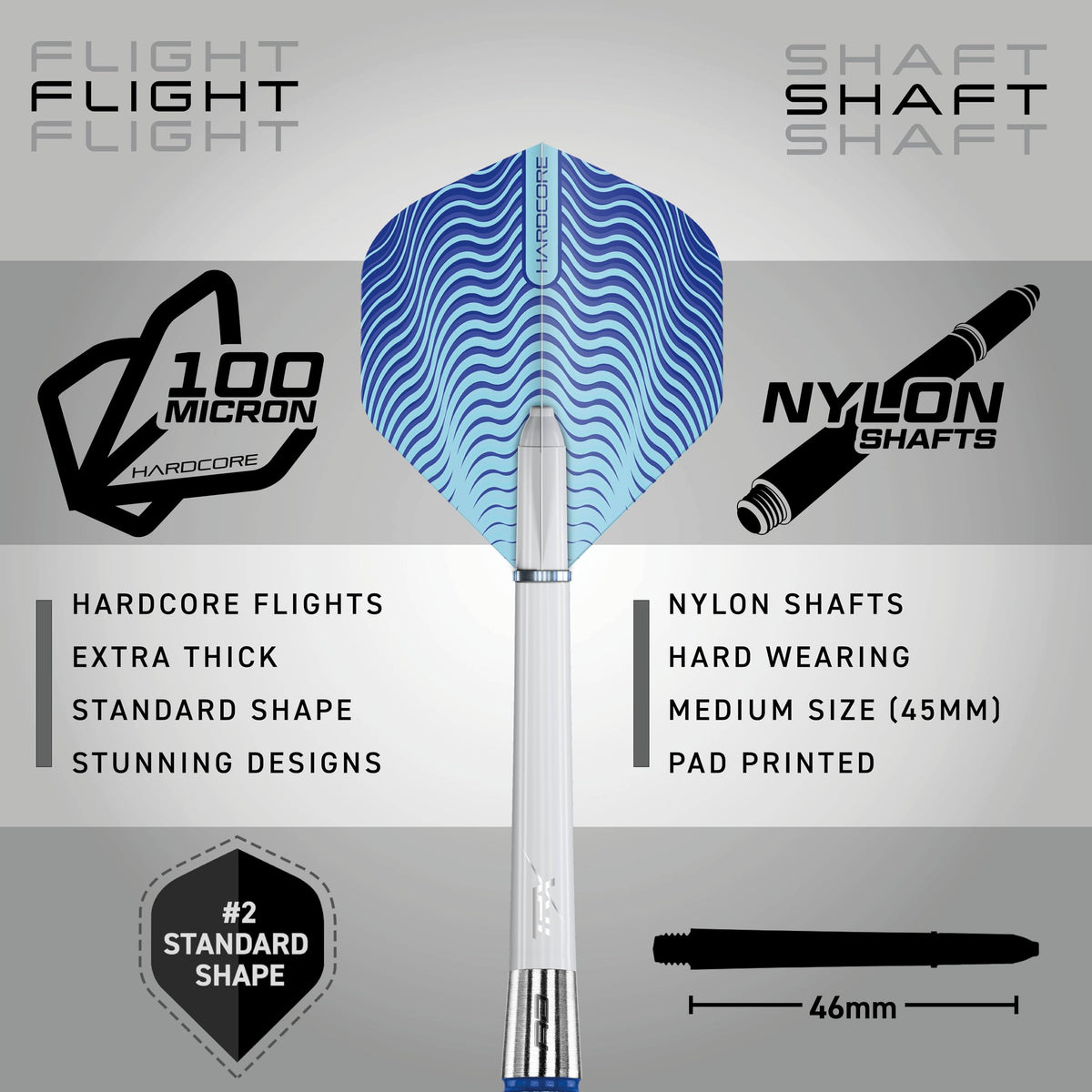 RED DRAGON Stag 30g Tungsten Darts with Flights and Stems