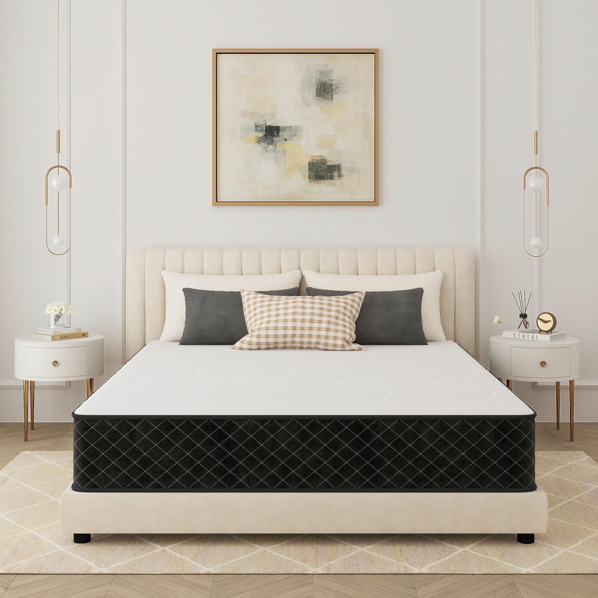 PurrJoys Orthopedic Kingsize Mattress for Back & Lumbar Pain Relief, 10 Inch 7-zone Hybrid King Mattress Firm with Pocket Sprung & Gel Memory Foam