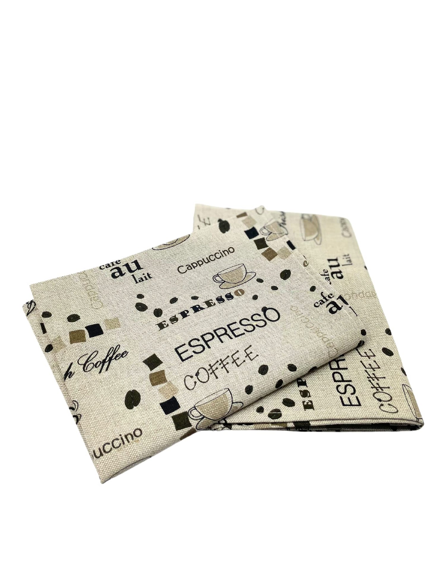 Ger3as Set of 2 Gourmet Tea Towels, Kitchen Towels, Linen Cotton Hand Towels, 50 x 70 cm, Half-Linen Stonewashed Jacquard or Printed Tea Towels