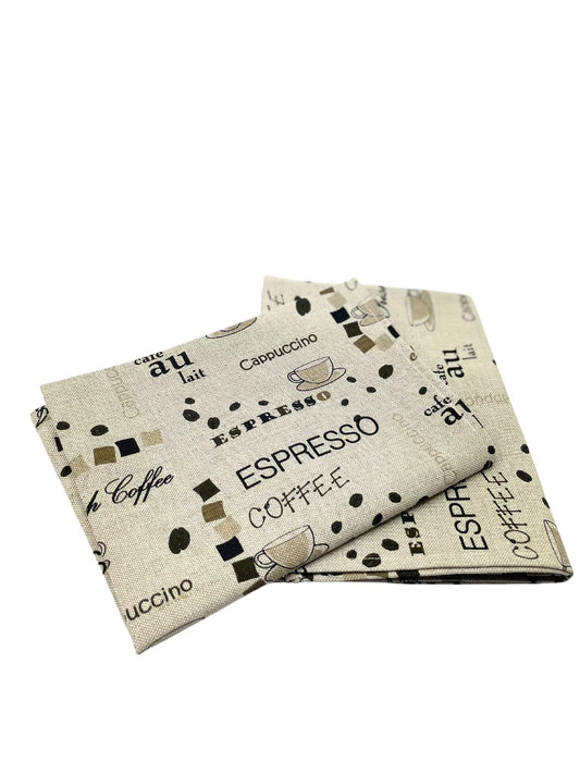 Ger3as Set of 2 Gourmet Tea Towels, Kitchen Towels, Linen Cotton Hand Towels, 50 x 70 cm, Half-Linen Stonewashed Jacquard or Printed Tea Towels