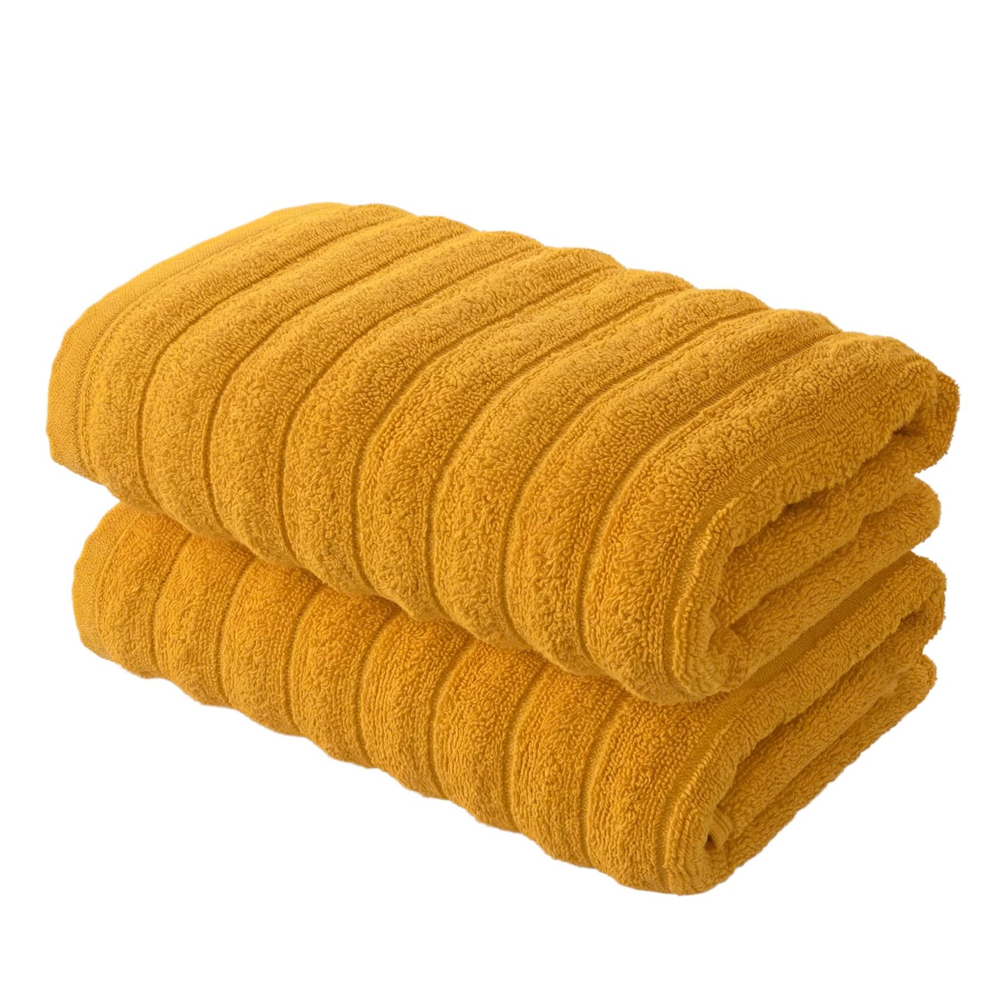 BERIBO Cloud Turkish Towel Set 100% Cotton 620gsm (Golden Sand, 2 Hand Towels)