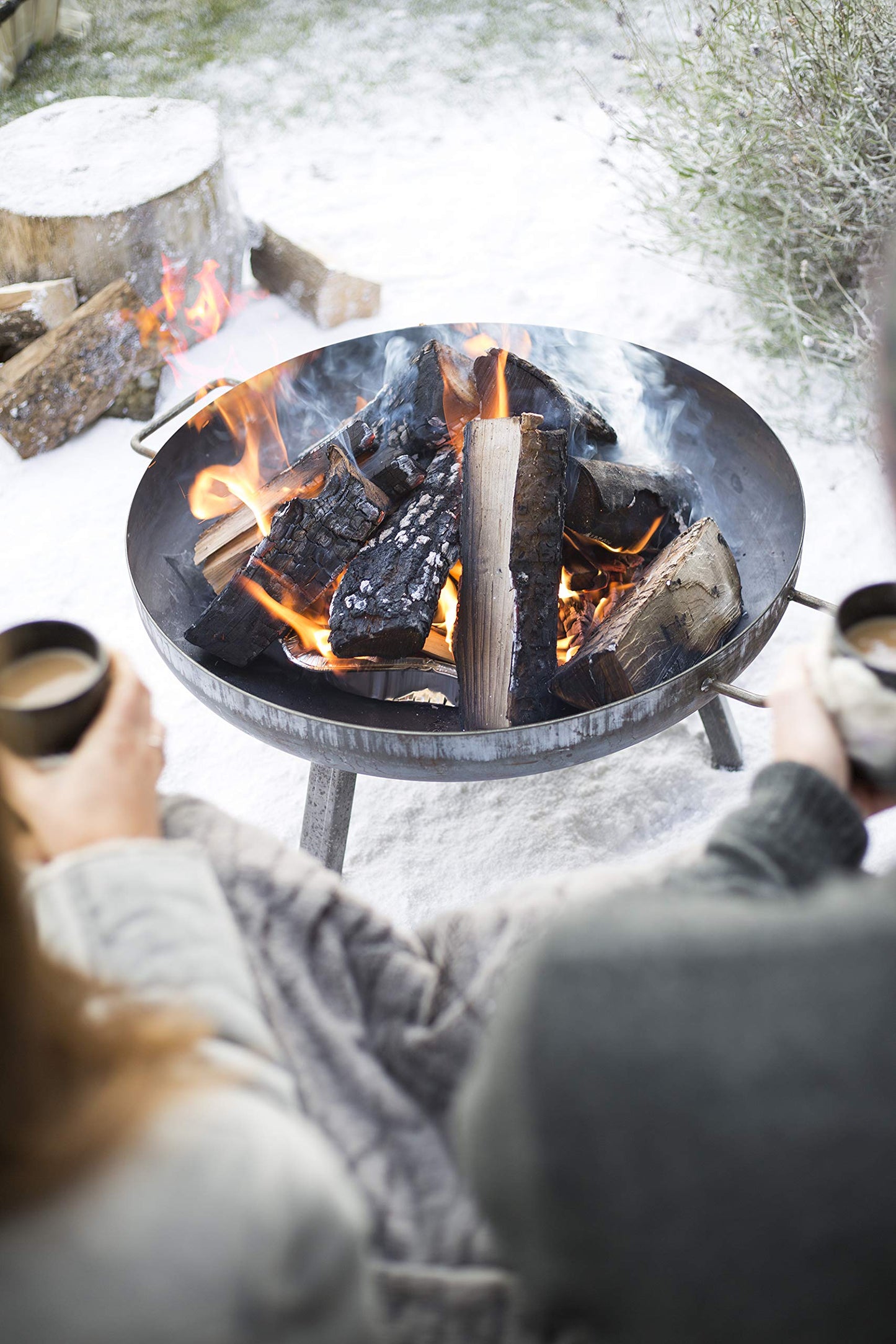 PITTSBURGH INDUSTRIAL FIREPIT SMALL, Oiled Steel