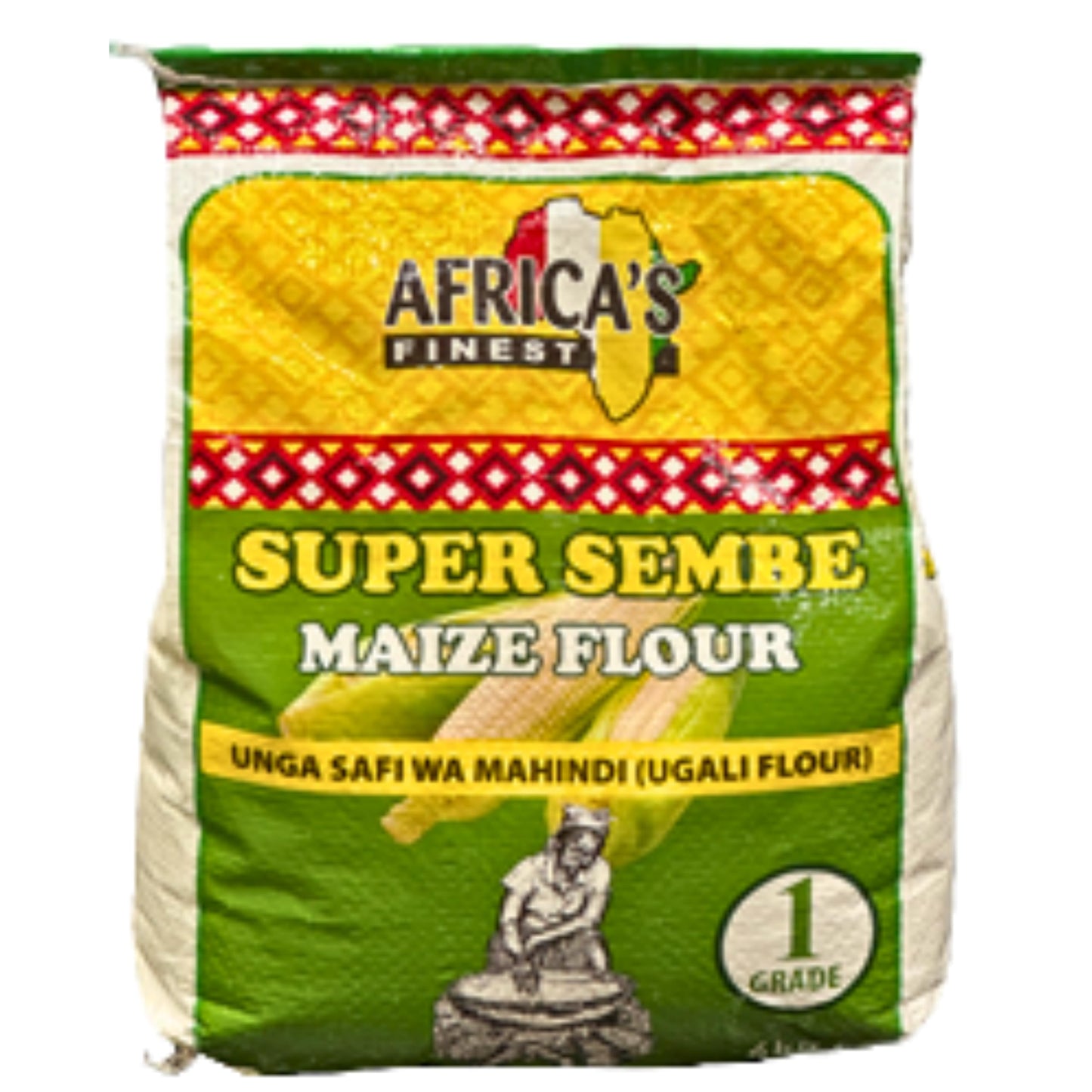 African Finest Africa?s Finest Super Sembe Maize Flour ? White Maize Meal for Ugali, Sadza & Pap, Traditional East African Staple, 4 kg Pack