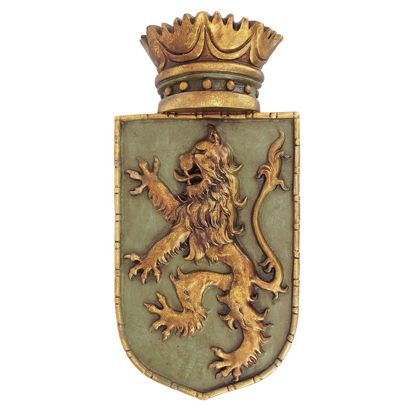 Design Toscano EU1040 Medieval Rampant Lion Shield Wall Sculpture
