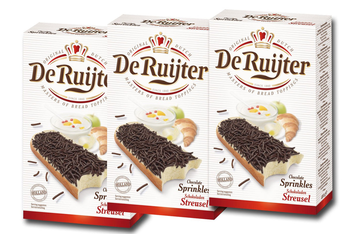 De Ruijter - dark chocolate sprinkles - 14 ounce box - 400 grams