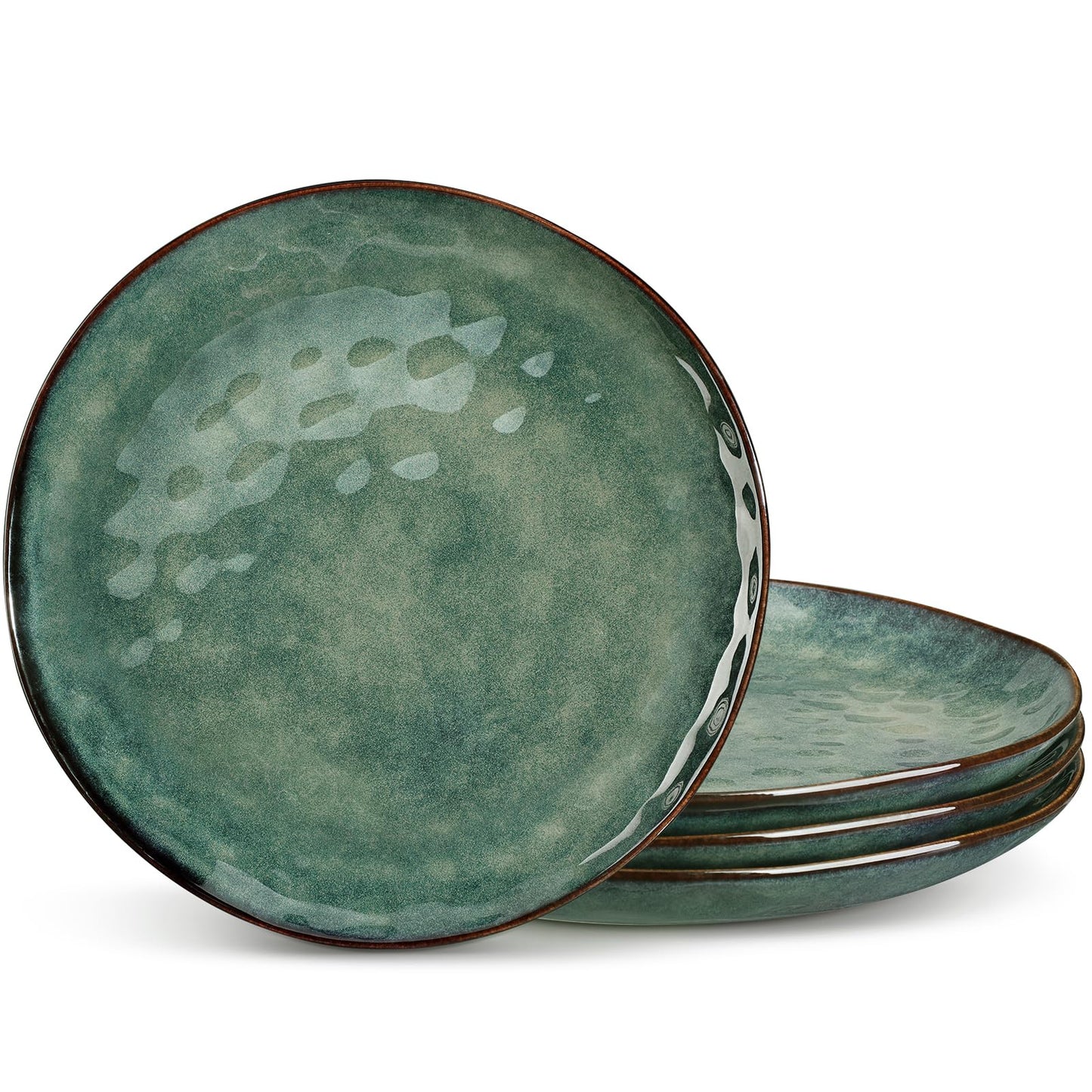 vancasso Dinner Plates Set, 10.5 Inch Scratch-Resistant Ceramic Plate, Microwave, Oven and Dishwasher Safe Dinner Plates Set of 4, Reactive Glaze and