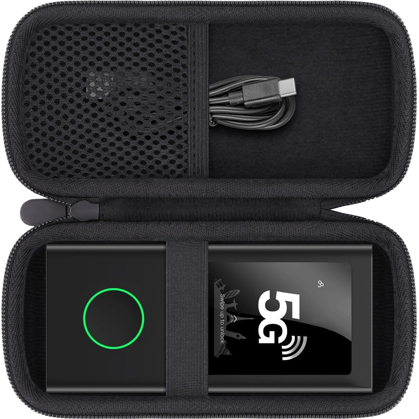 Aenllosi for GlocalMe Numen Air Portable WiFi Hotspot 5G Hard Travel Protective Storage Case, Black (Case Only)
