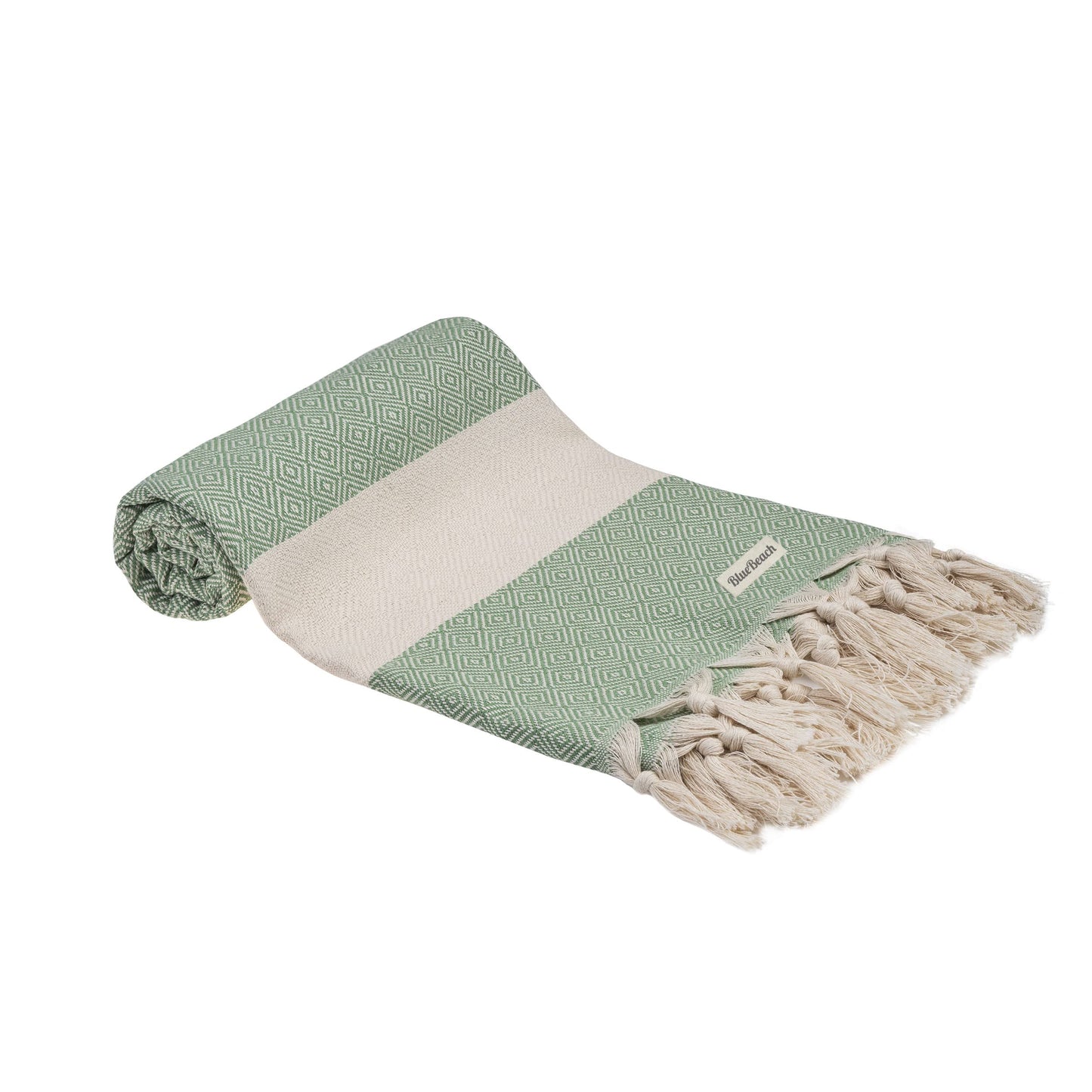 Blue Beach Turkish Towel Diamond -100x180cm Large Turkish Hammam Peshtemal Towel - Super Absorbent, Quick Dry, Lightweight