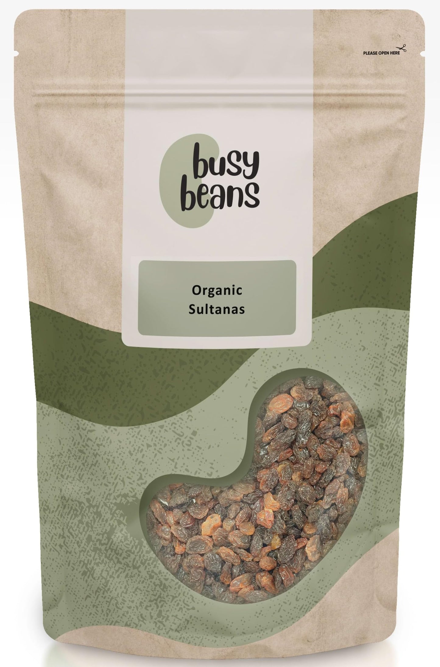 Organic Sun Dried Sultanas - Certified Organic- by Busy Beans Organic (1kg)