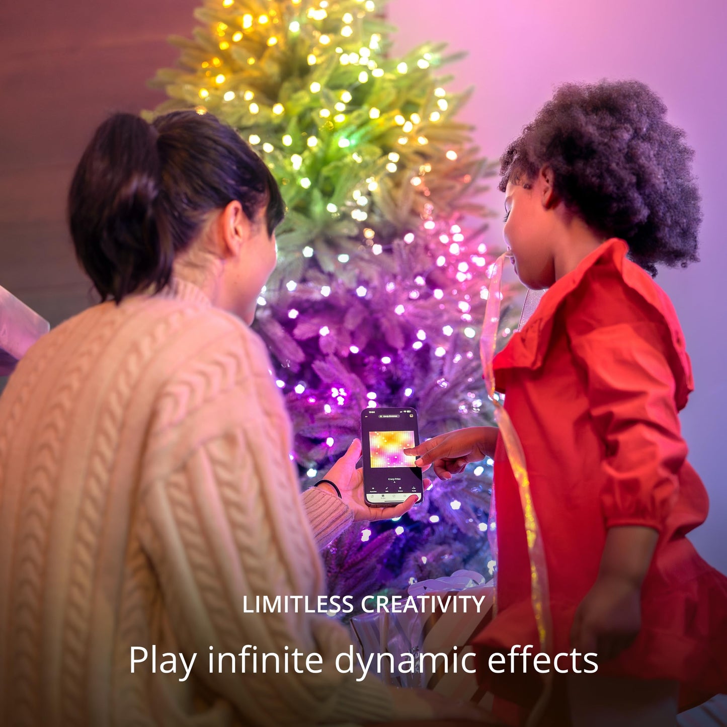Twinkly Strings USB-C Candle 100 LED, Candle-Shaped LED Light String, Christmas Lights, RGB Multicolor LED Lights, Mappable LEDs, Compatible with