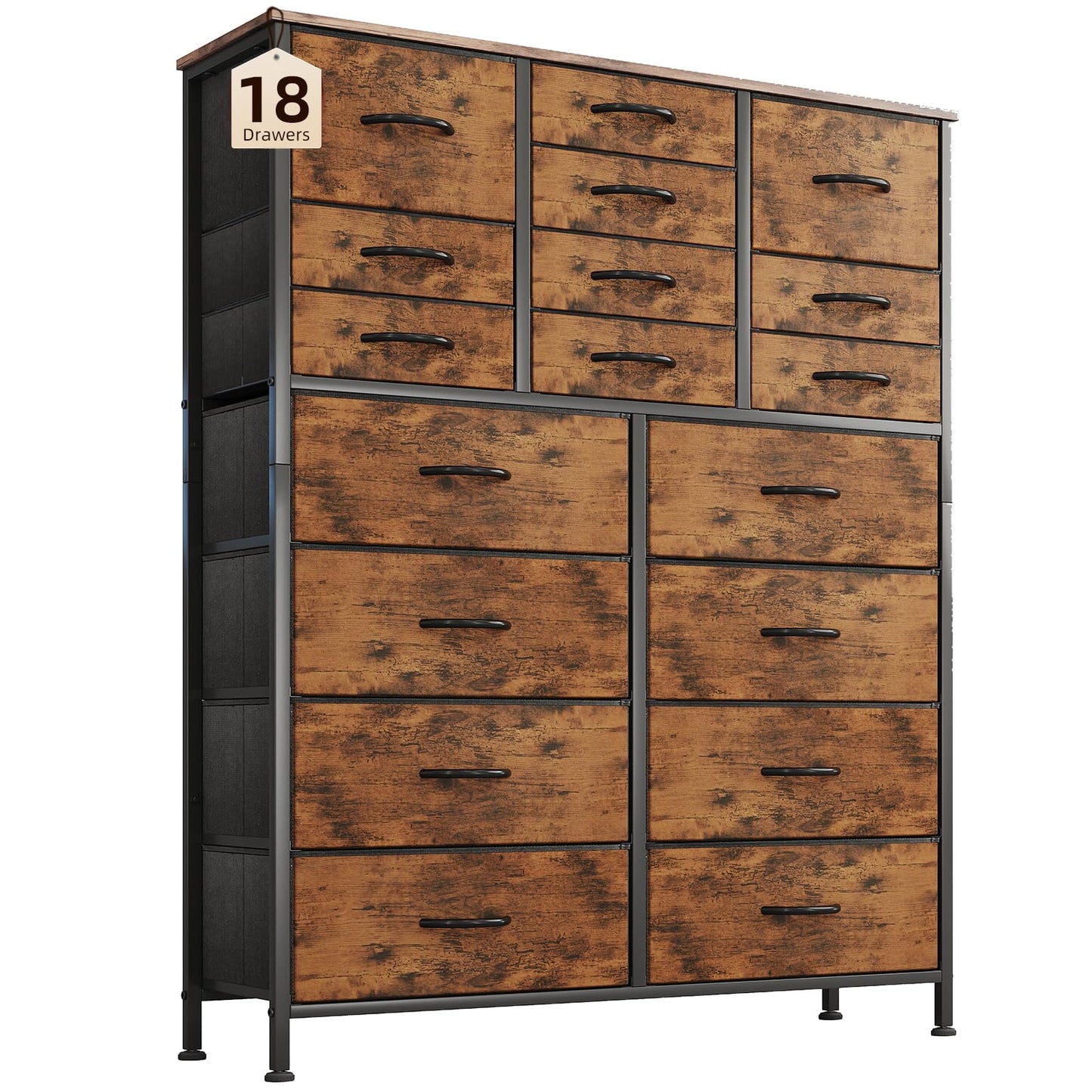 CAIYUN Chest of Drawers with 18 Drawers? Dressers & Chests of Drawers for Bedroom? Storage Drawers for Kids? Bedroom Furniture Toy Storage Clothes