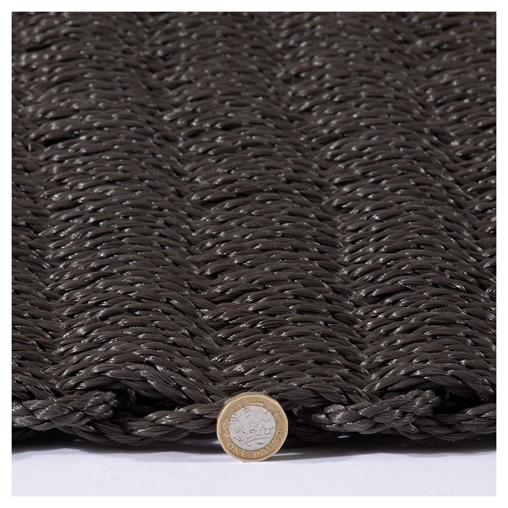 Didsbury Braided Polypropylene 45x75cm Slate Doormat