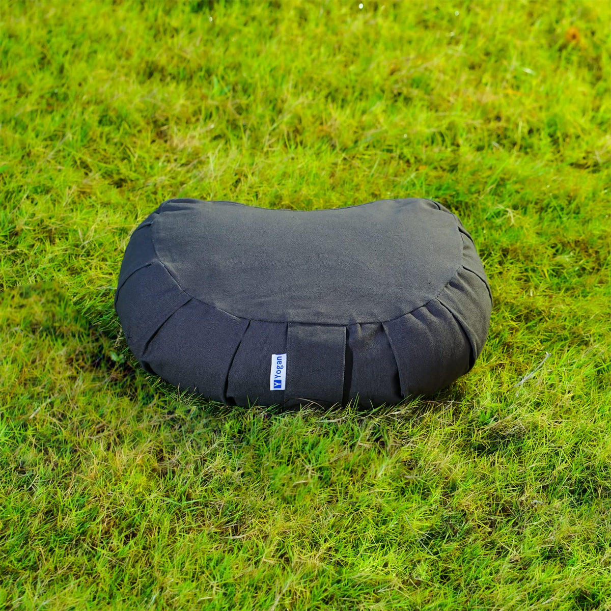 Yogan Crescent Yoga Cushion/Meditation Cushion | Natural Buckwheat Hulls Filling | Outer Cover (Could be Removed and Washed) - Made of 100% Organic