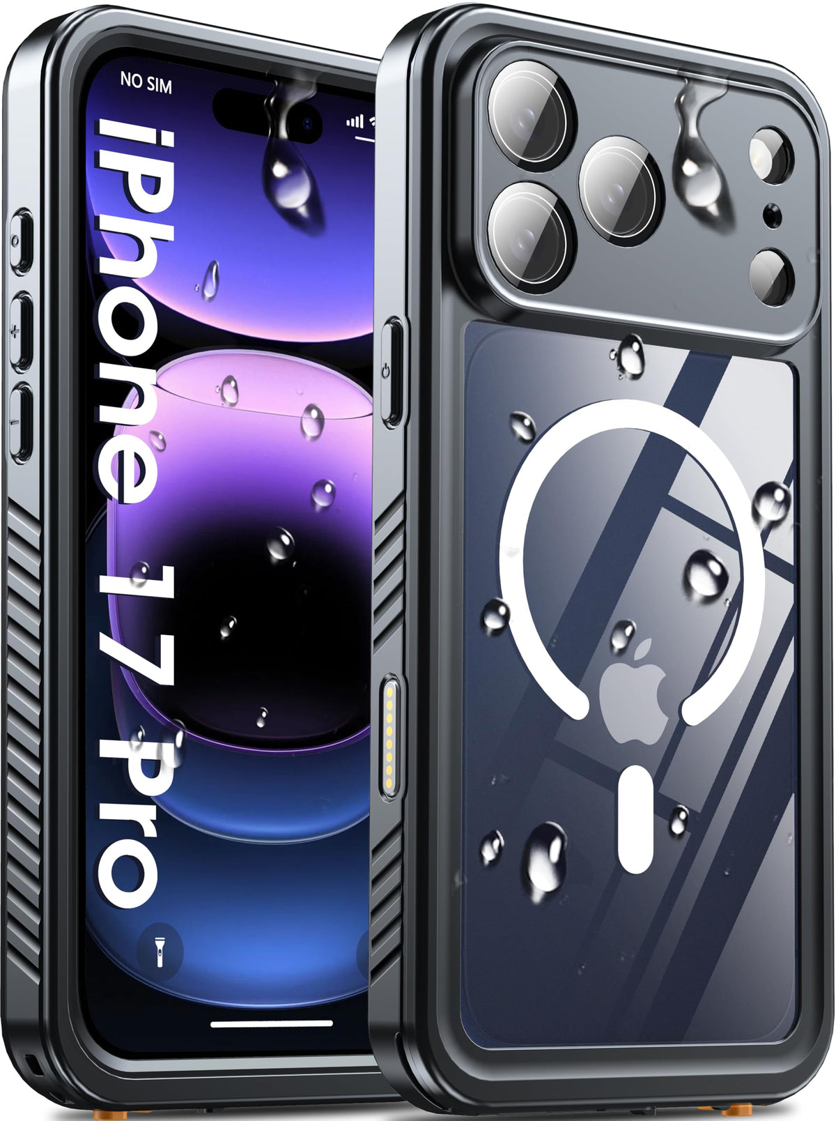 Oterkin for iPhone 17 Pro Case Waterproof, [Compatible with MagSafe] Built-in Screen & Camera Protector [IP68 Underwater], 360 Full Body Shockproof