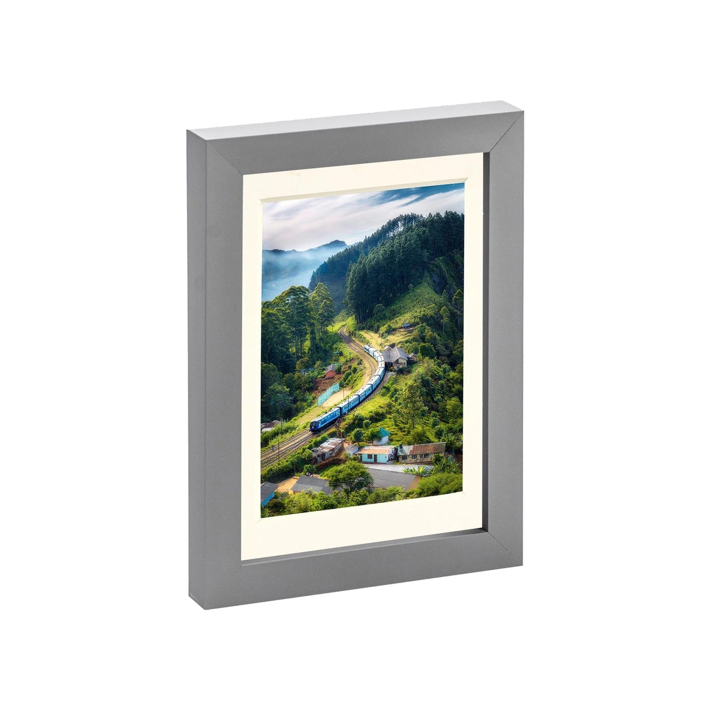 Grey 5" x 7" Photo Frame with 4" x 6" Mount