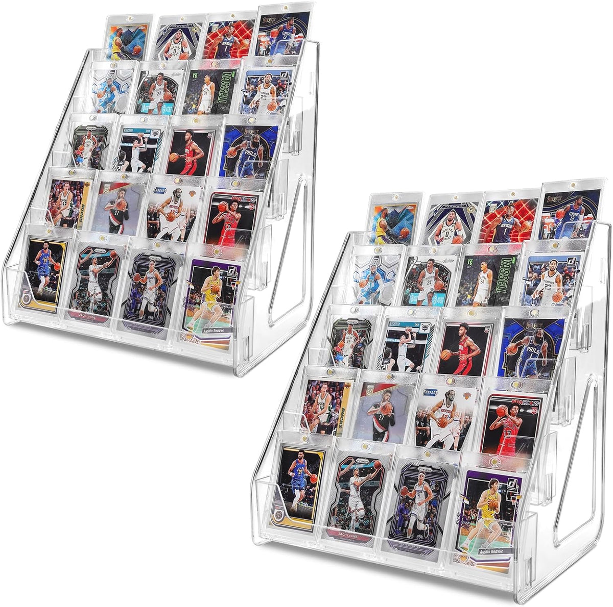 DIRXVMC Trading Card Display Stand, Vertical Holder for Baseball Basketball Sports Graded Card Display Stand Tabletop for PSA BGS SGC Slabs