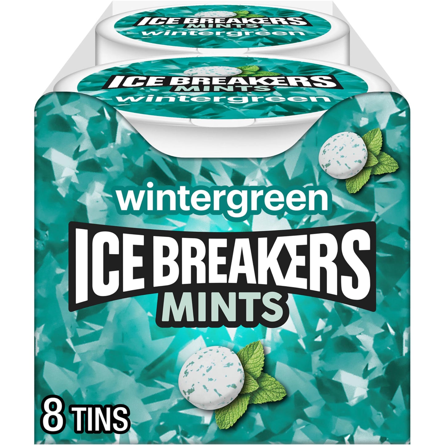 ICE BREAKERS Sugar Free Mints, Wintergreen 1.5 Ounce (Pack of 8)